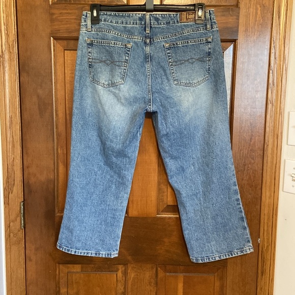 LEI Button Fly Mid Rise Flare Capri Jeans 100% Cotton Y2K Boho Size 13 - Picture 3 of 13